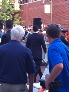 17 Brady's b-line to the fans to sign autographs