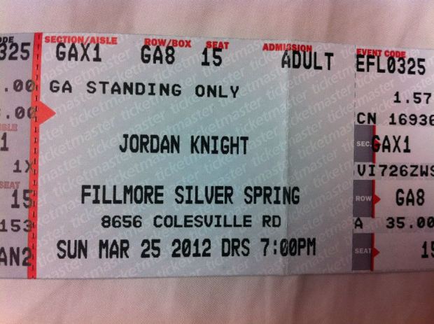 Jordan Knight Silver Spring, MD 3.25.12