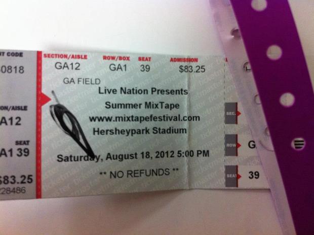 NKOTB MixTape Festival Hershey, PA 8.18.12