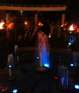 Meditation Garden by candlelight