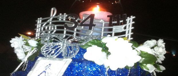 41a 34th anniversary candle